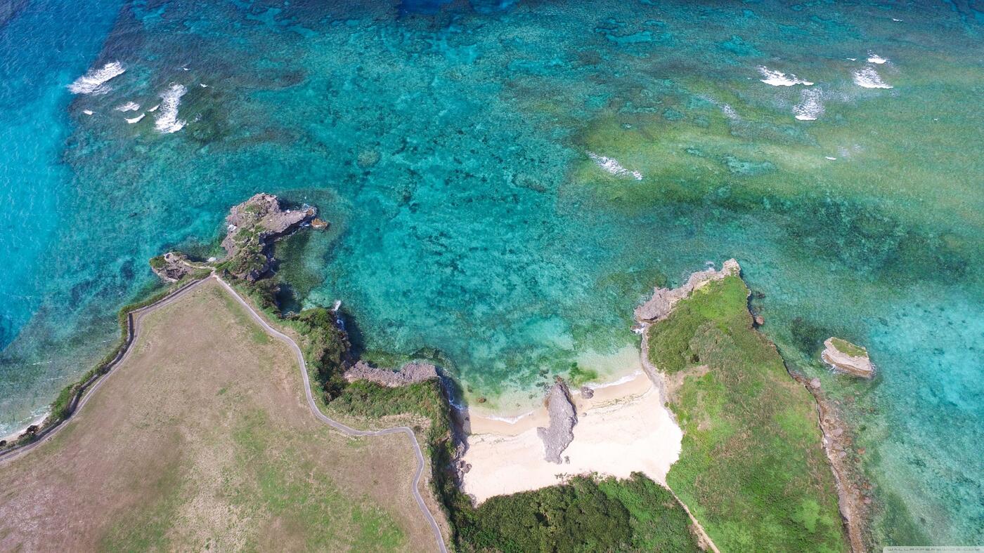 Okinawa coast aerial